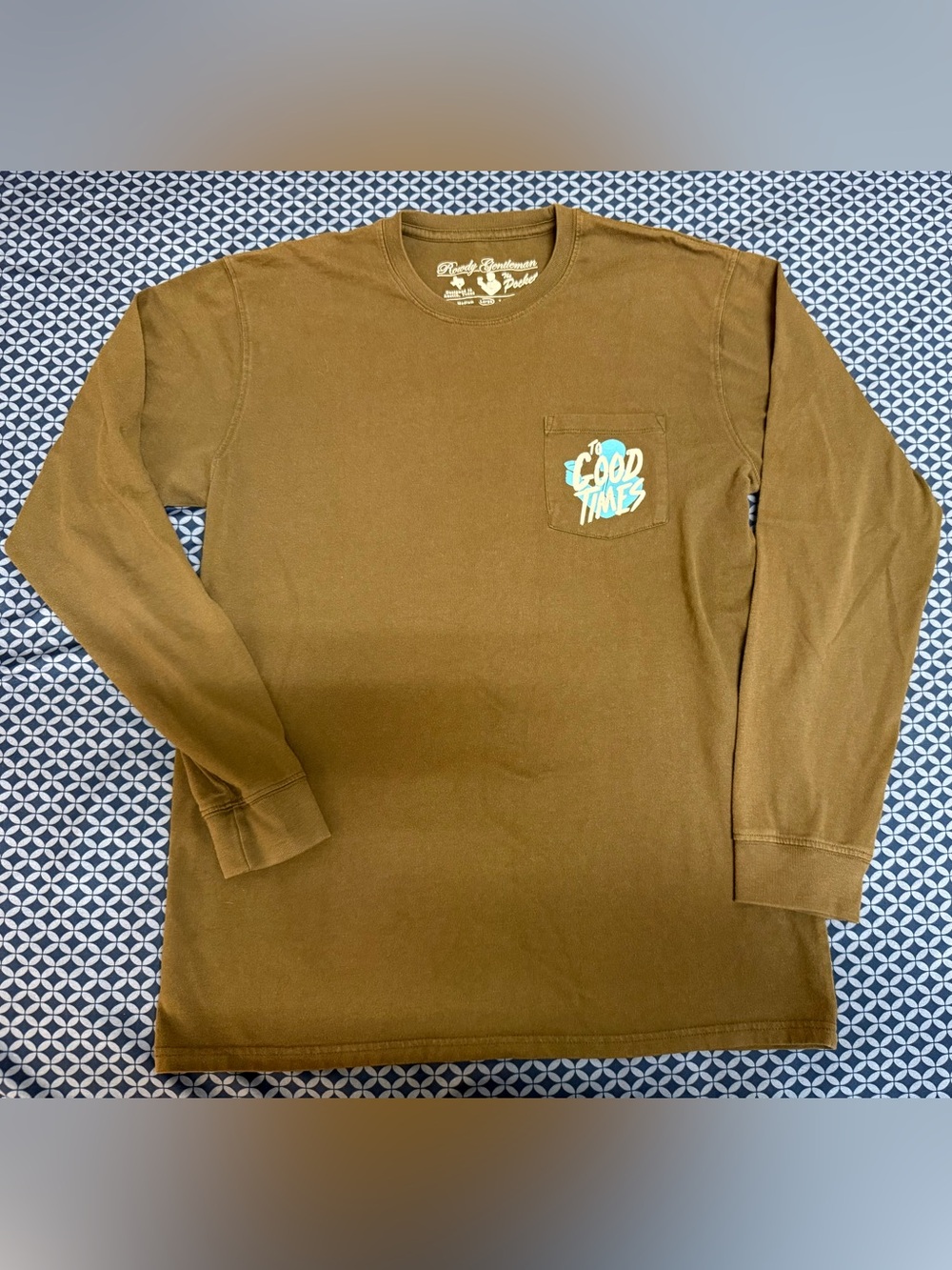 Good Times Long Sleeve Pocket Tee - Brown